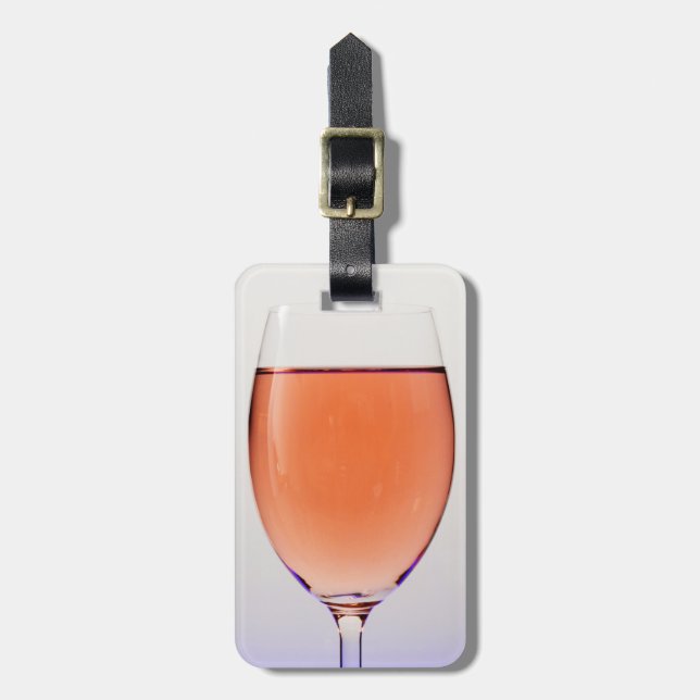 Reisglas Wein Gepäckanhänger (Vorderseite vertikal)