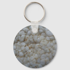 Reiskuchen, gesunde Ernährung, weißer Imbiss Schlüsselanhänger