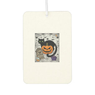Reiß Halloween schwarze Katze Kürbis Grabstein Kes Autolufterfrischer