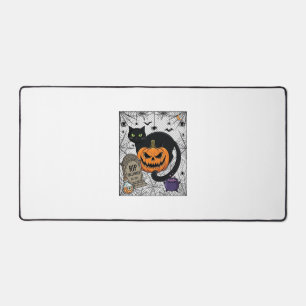 Reiß Halloween Schwarze Katze Kürbis Grabstein Kes Schreibtischunterlage
