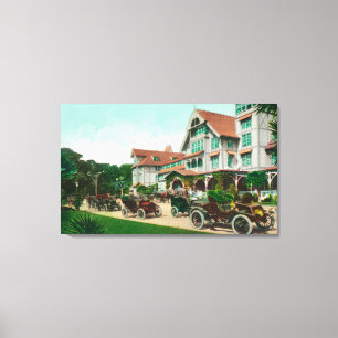 Reißen Sie Ansicht des Äußeren von Hotel Del Mo Leinwanddruck