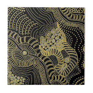 Reißen Sie die gepunktete Linie - Aboriginal Grafi Fliese