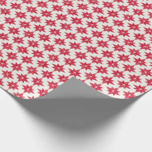 Reißfeste rote Weihnachtssterne Moderne Weihnacht Geschenkpapier