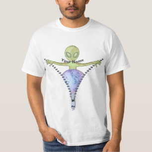 Reißverschluss Alien T-Shirt