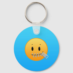 Reißverschluss Emoji Schlüsselanhänger