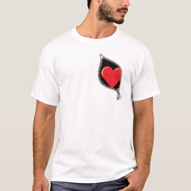 Reißverschluss-Herz T-Shirt (Vorderseite)