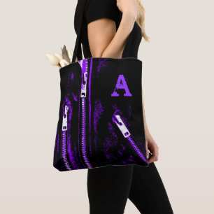 Reißverschlüsse Lila drucken Monogramm auf der gan