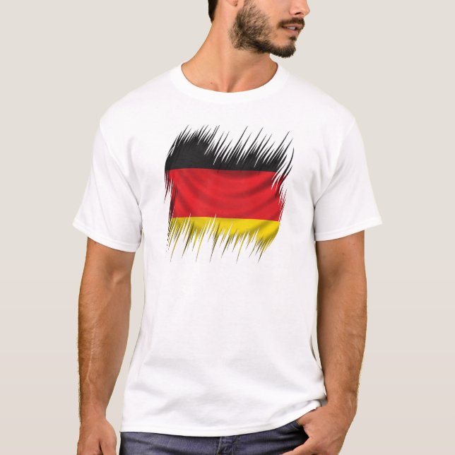 Reißwolf-Deutsch-Flagge T-Shirt (Vorderseite)
