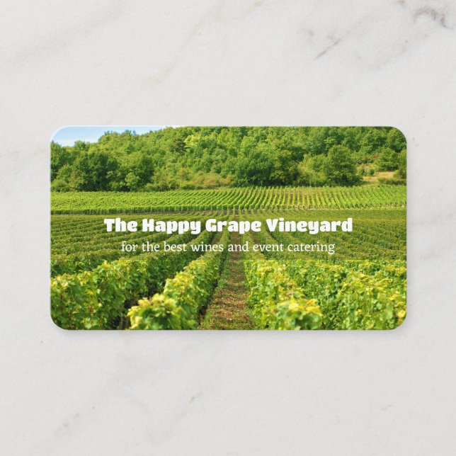 Reiswein Visitenkarte (Vorderseite)