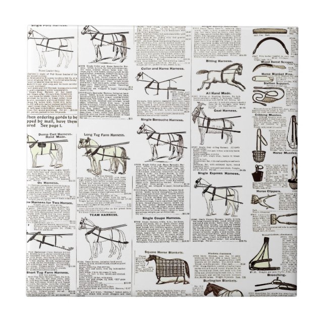 Reitantike Werbung Kunst Fliese (Vorderseite)