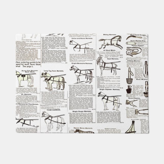 Reitantike Werbung Kunst Fußmatte (Vorderseite)