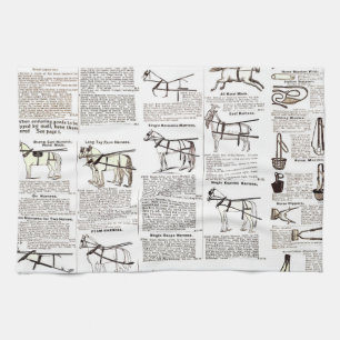 Reitantike Werbung Kunst Geschirrtuch