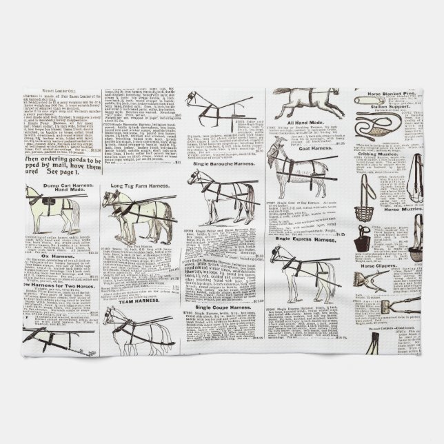 Reitantike Werbung Kunst Geschirrtuch (Horizontal)