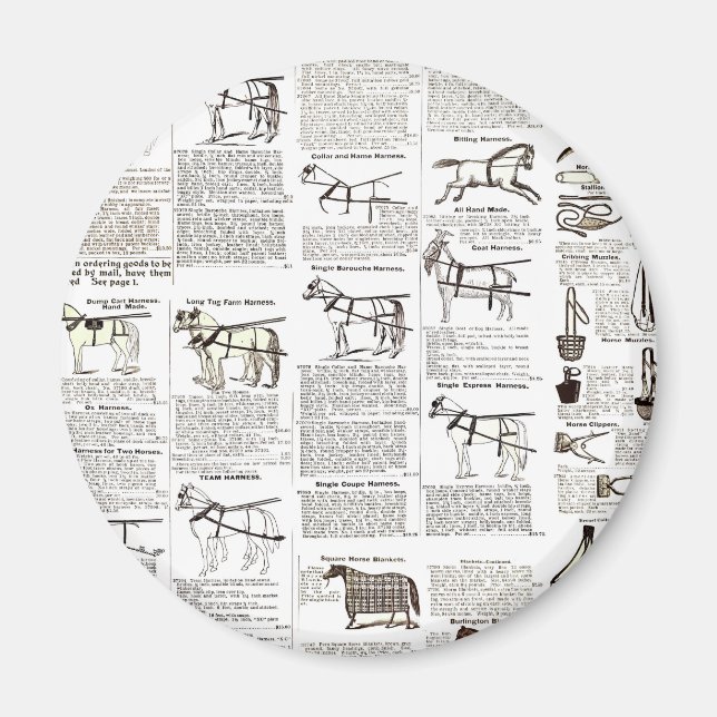 Reitantike Werbung Kunst Magnet (Vorne)