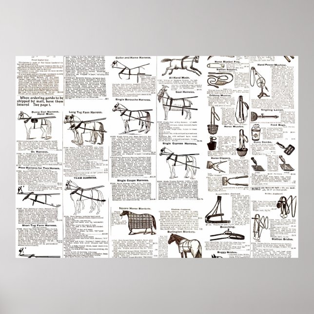 Reitantike Werbung Kunst Poster (Vorne)