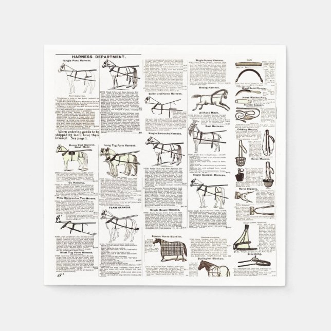 Reitantike Werbung Kunst Serviette (Vorderseite)