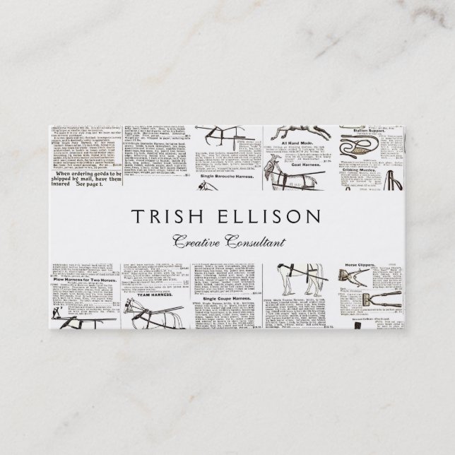 Reitantike Werbung Kunst Visitenkarte (Vorderseite)