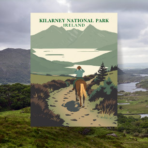 Reitausflug im Killarney-Nationalpark Irland Postkarte