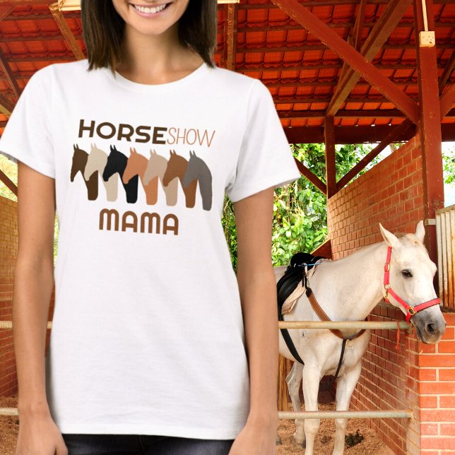 Reitausstellung Mama-Reitrennen Mama für Frauen T-Shirt (Von Creator hochgeladen)