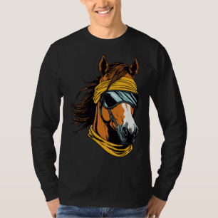 Reitbrille Reiten Pferd T-Shirt