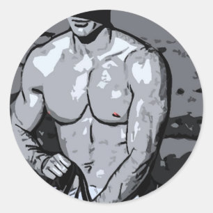 Reitcowboy Runder Aufkleber