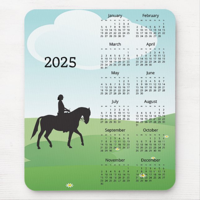 Reitdesign 2025 Kalendermousepad Mousepad (Vorne)