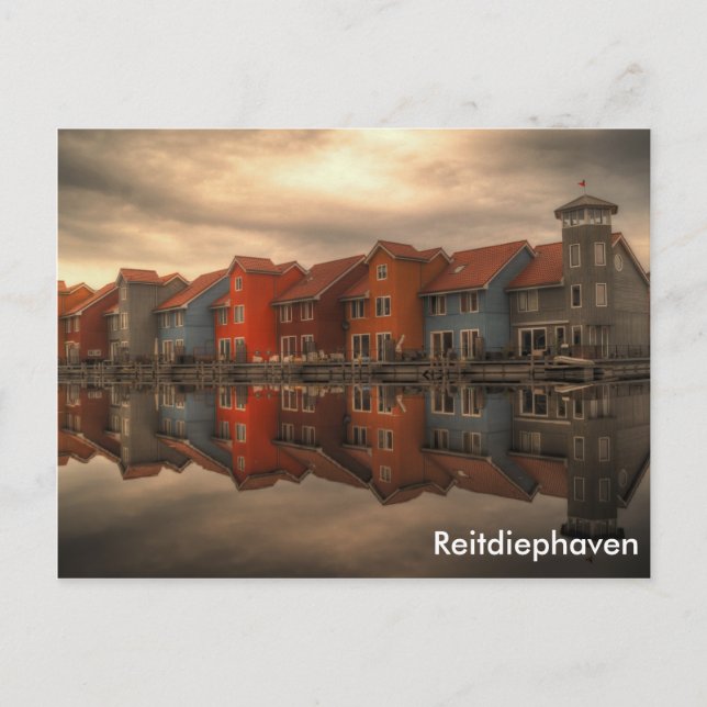 Reitdiephaven, Groningen, Niederlande Postkarte (Vorderseite)