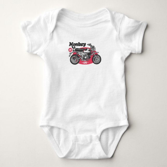 Reite Affe Baby Strampler (Vorderseite)