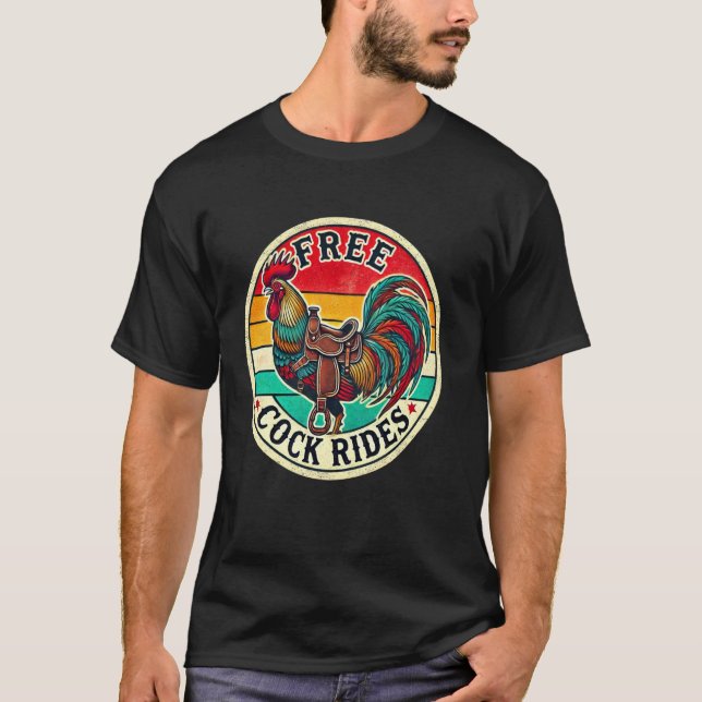 Reite auf dem Hahn T-Shirt (Vorderseite)