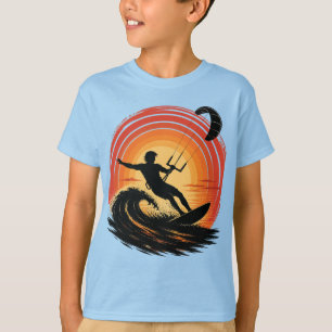 Reite auf der Feuerwelle - Kitesurfen bei Sonnenun T-Shirt