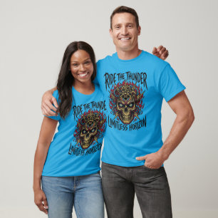Reite das Thunder-Shirt – Mechanisches Totenkopf-G T-Shirt