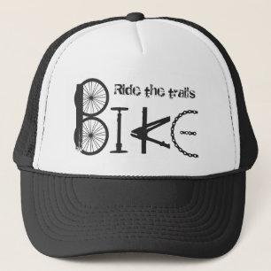 Reite die Trails Inspirierend Motivierend Radfahre Truckerkappe