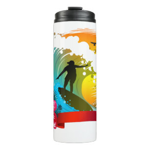 Reite die Welle Thermosbecher