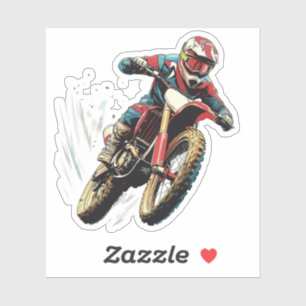 Reite durch den Dreck: Motocross Power Aufkleber