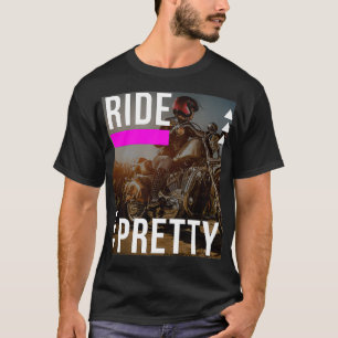 Reite hübsche Lady Biker Liebhaber2 T-Shirt