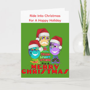 Reite in die Weihnachtsgrußkarte Karte