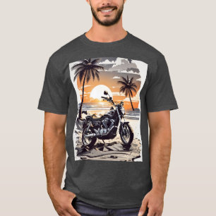 Reite ins Paradies – Vintage-Motorrad-Sonnenunterg T-Shirt