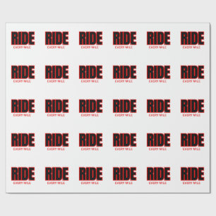 Reite jede Meile – Motorrad-Abenteuer-Typografie  Geschenkpapier