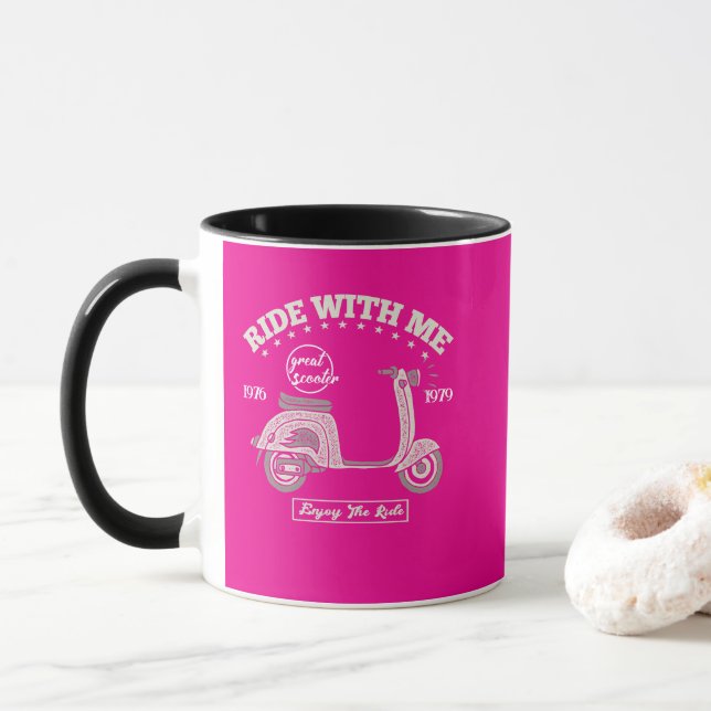 Reite Mit Mir Benutzerdefinierter Name Tasse (Mit Donut)