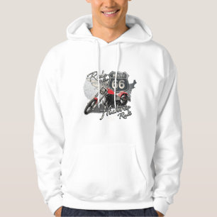 Reite Route 66, Vintage-Motorrad-Hoodie Hoodie