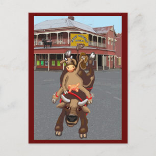 Reite sie Cowgirl Postkarte