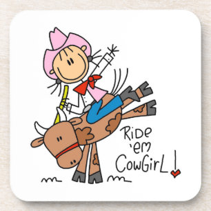 Reite Sie, Cowgirl T-Shirts und Geschenke Getränkeuntersetzer
