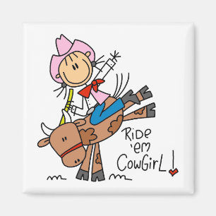 Reite Sie, Cowgirl T-Shirts und Geschenke Magnet