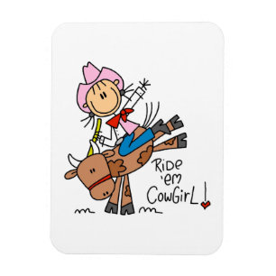 Reite Sie, Cowgirl T-Shirts und Geschenke Magnet