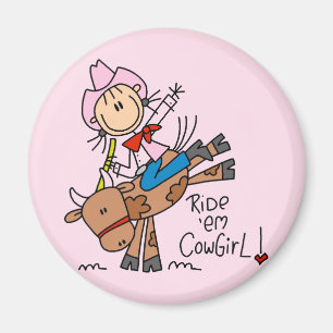 Reite Sie, Cowgirl T-Shirts und Geschenke Magnet