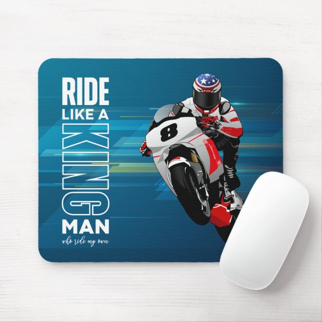 Reite wie ein König | Mousepad (Mit Mouse)