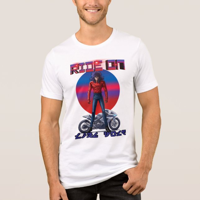 Reite wie ein Wolf  Tri-Blend Shirt (Vorderseite)