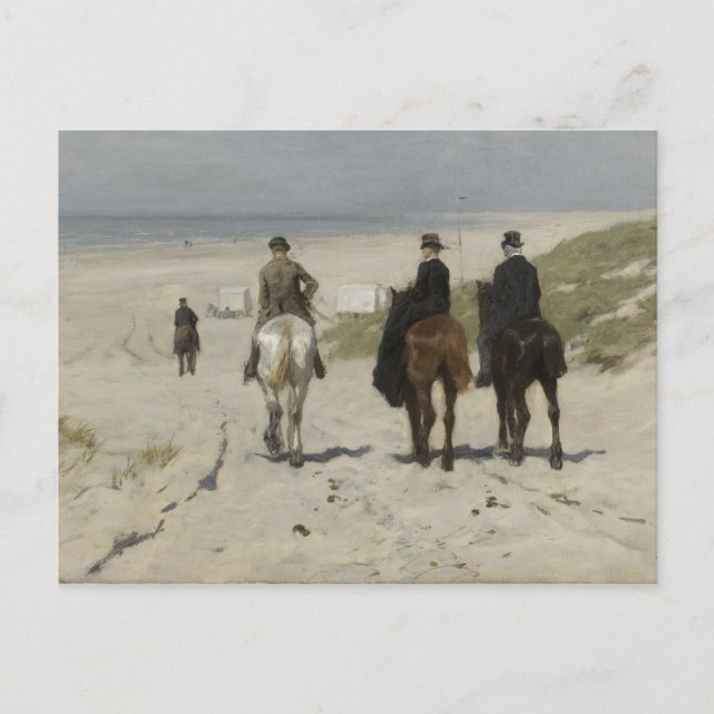Reiten am Strand - Art Postkarte (Vorderseite)