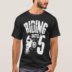 Reiten auf 5 Funny Dirt Bike Fünfter Geburtstagsbi T-Shirt