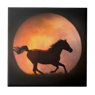 Reiten auf dem Mond Pferd Art Tile Fliese